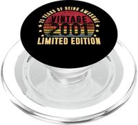 Vintage 2001 25 Años Siendo Impresionante Retro Puesta del Sol Hombres Mujeres PopSockets PopGrip para MagSafe