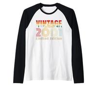 Vintage 2001 Limited Edition Retro Year Vintage Birthday Camiseta Manga Raglan