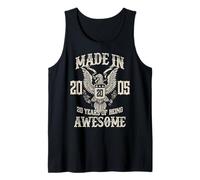 Vintage 2005 20th Birthday 20 Years of Being Awesome Camiseta sin Mangas