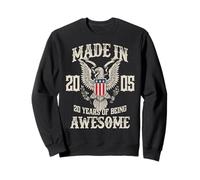 Vintage 2005 20th Birthday 20 Years of Being Awesome Sudadera