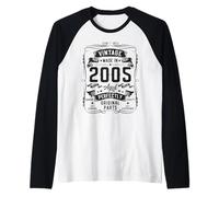 Vintage 2005 21yr 21st Birthday Gifts for Men 21 Years Old Camiseta Manga Raglan