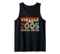Vintage 2005 Limited Edition Retro Year Vintage Birthday Camiseta sin Mangas