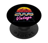 Vintage 2006 Camisa Retro 80's Style 20th Birthday Hombres Mujeres PopSockets PopGrip Adhesivo
