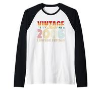 Vintage 2006 Limited Edition Retro Year Vintage Birthday Camiseta Manga Raglan