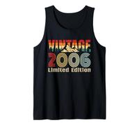 Vintage 2006 Limited Edition Retro Year Vintage Birthday Camiseta sin Mangas