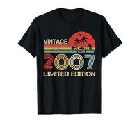 Vintage 2007 Limited Edition Retro Year Vintage Birthday Camiseta