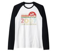 Vintage 2007 Limited Edition Retro Year Vintage Birthday Camiseta Manga Raglan