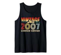 Vintage 2007 Limited Edition Retro Year Vintage Birthday Camiseta sin Mangas