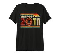 Vintage 2011 15th Birthday 15 Years Old Men Women Vintage Camiseta Premium