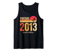 Vintage 2013 Birth of Birthday Born In 2013 Birthday Vintage Camiseta sin Mangas