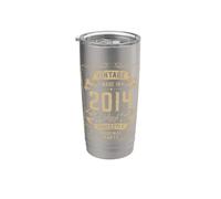 Vintage 2014 12yr 12th Birthday Gifts Boys Girls 12 Year Old Vaso térmico de acero inoxidable de doble pared