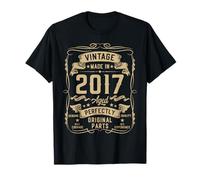 Vintage 2017 8 Year Old Gifts Boys Girls 8yr 8th Birthday Camiseta