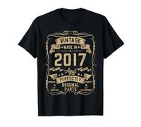 Vintage 2017 8yr 8th Birthday Gifts Boys Girls 8 Year Old Camiseta