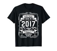 Vintage 2017 8yr 8th Birthday Gifts Boys Girls 8 Year Old Camiseta