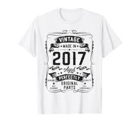 Vintage 2017 9yr 9th Birthday Gifts Boys Girls 9 Year Old Camiseta