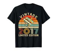 Vintage 2017 Limited Edition Retro Birthday Cassette Tape Camiseta