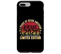Vintage 2021 Edición Limitada Divertido 4 Años 4º Cumpleaños Carcasa para iPhone 7 Plus/8 Plus