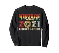 Vintage 2021 Limited Edition Retro Year Vintage Birthday Sudadera
