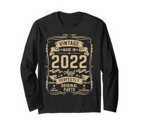 Vintage 2022 4yr 4th Birthday Gifts Boys Girls 4 Year Old Manga Larga