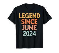 Vintage 2024 para Hombres y Mujeres de 2 años de Edad, 2 cumpleaños de Junio Camiseta