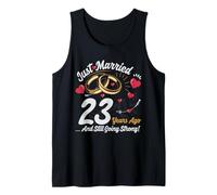 Vintage 23 years marriage anniversary Crew legends His/Her Camiseta sin Mangas