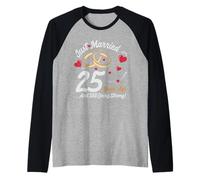 Vintage 25 years marriage anniversary Crew legends His/Her Camiseta Manga Raglan