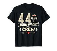 Vintage 44 years marriage anniversary Crew couple His/Her Camiseta