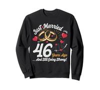 Vintage 46 years marriage anniversary Crew legends His/Her Sudadera