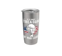 Vintage 4th Of July Its Only Treason If You Lose Vaso térmico de acero inoxidable de doble pared