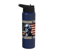 Vintage 4th Of July Men Women Handsome No I'm Georgeous Stainless Steel Insulated Water Bottle