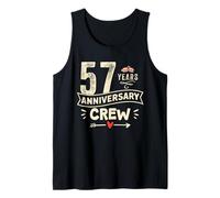 Vintage 57 years marriage anniversary Crew couple His/Her Camiseta sin Mangas