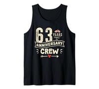 Vintage 63 years marriage anniversary Crew couple His/Her Camiseta sin Mangas