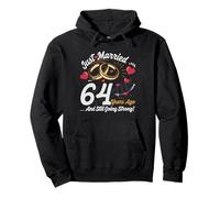 Vintage 64 years marriage anniversary Crew legends His/Her Sudadera con Capucha