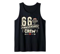 Vintage 66 years marriage anniversary Crew couple His/Her Camiseta sin Mangas