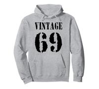 Vintage 69 - Número de año con estilo 69 - Estilo Vintage 1969 Sudadera con Capucha