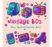 Vintage 80s: Easy objects coloring book