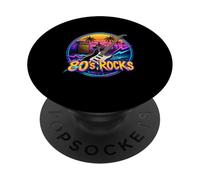 Vintage 80's Rock Bands 80s Banda de música de Fiesta de los 80 PopSockets PopGrip Adhesivo