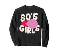 Vintage 80's Slogan Themed Party, Lips Bubble 80s Girls Sudadera