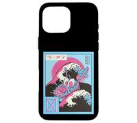 Vintage 80s Vaporwave Ramen Waves Great Wave Off Kanagawa Carcasa para iPhone 16 Pro Max