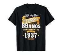 Vintage 89 Cumpleaños Hombres Divertido 1937 89 Cumpleaños Español Camiseta