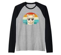 Vintage 90s 80s Style Alpaca Lover Animal Retro Camiseta Manga Raglan