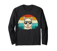 Vintage 90s 80s Style Alpaca Lover Animal Retro Manga Larga