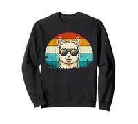 Vintage 90s 80s Style Alpaca Lover Animal Retro Sudadera