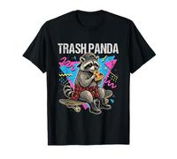 Vintage 90s Grunge Raccoon Trash Panda Pizza Skateboard Camiseta
