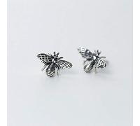 Vintage 925 Sterling Thai Silver Plata Pendientes Lindos De La Abeja para Las Mujeres Fiesta De Cumpleaños Previene Regalo De Joyería De Alergia