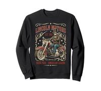 Vintage Abraham Lincoln Abe Lincoln Motocicleta Hombres Sudadera