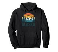 Vintage Alaska Retro Sunset Mountain Design Tees and Deco Sudadera con Capucha