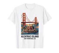 Vintage Alcatraz Island San Francisco Golden Gate Bay Área Camiseta