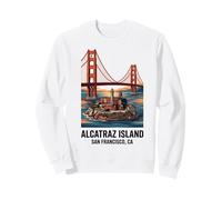 Vintage Alcatraz Island San Francisco Golden Gate Bay Área Sudadera