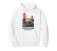 Vintage Alcatraz Island San Francisco Golden Gate Bay Área Sudadera con Capucha